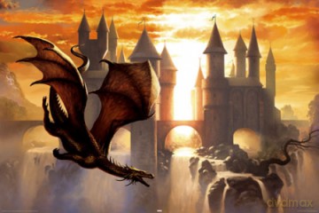 Ciruelo Dragon Sunset [PLAKAT]