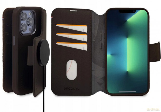 Decoded Detachable Wallet - skórzana obudowa ochronna do iPhone 14 Pro kompatybilna z MagSafe (brown)