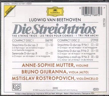 Mutter,Giuranna,Rostropowich: Bethoven- The String Trios [2CD]
