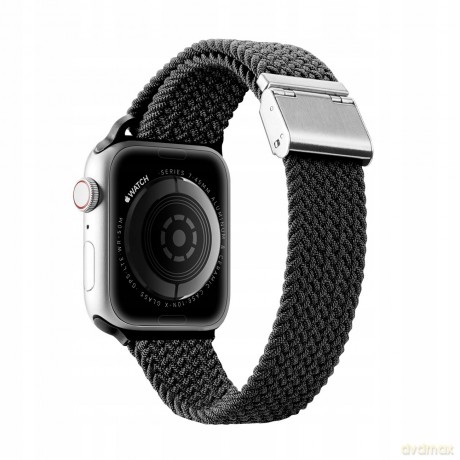 Dux Ducis Strap (Mixture II Version) pasek Apple Watch Ultra, SE, 9, 8, 7, 6, 5, 4, 3, 2, 1 (49, 45, 44, 42 mm) pleciona opaska bransoleta czarny