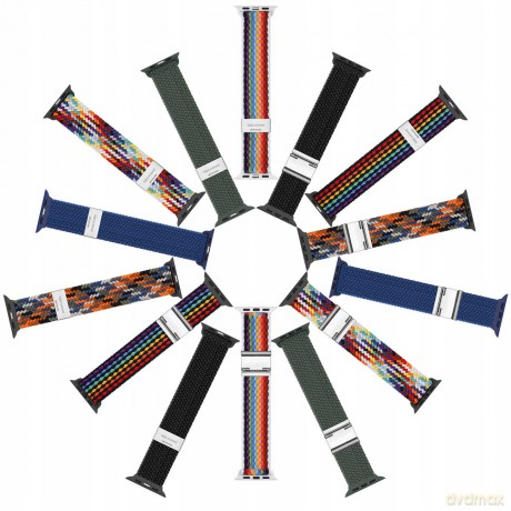 Dux Ducis Strap (Mixture II Version) pasek Apple Watch Ultra, SE, 9, 8, 7, 6, 5, 4, 3, 2, 1 (49, 45, 44, 42 mm) pleciona opaska bransoleta czarny