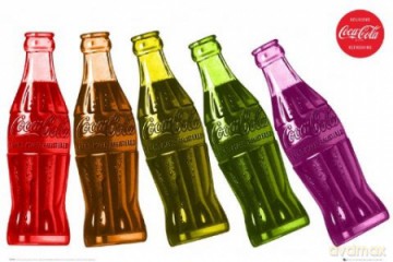 Coca Cola 5 Bottles Falling [PLAKAT]