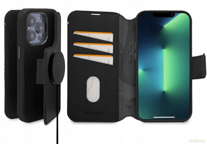 Etui Decoded Detachable Wallet Case skórzane z MagSafe do iPhone 14 Pro Max - czarne