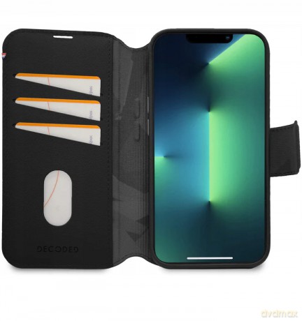 Etui Decoded Detachable Wallet Case skórzane z MagSafe do iPhone 14 Pro Max - czarne