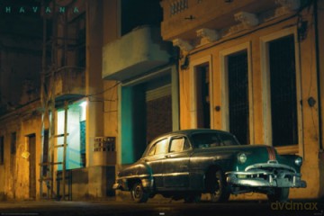 Cuba - Green Car [PLAKAT]