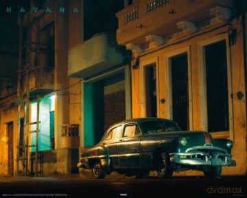 Cuba - Zielony Samochód [PLAKAT]
