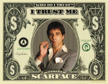 Człowiek Z Blizną (Dollar Bill) [PLAKAT]