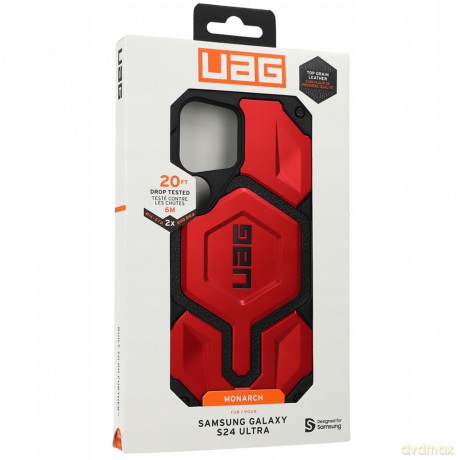 Etui UAG Monarch do Samsung Galaxy S24 Ultra - czerwone