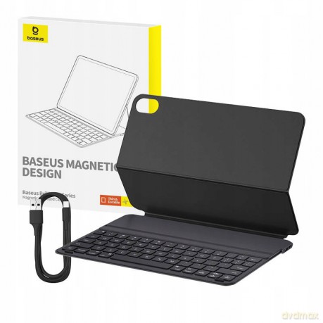 Etui z klawiaturą Baseus Brilliance Series na iPad 10.9'' 2022 (10 gen.) + kabel USB-C - czarne