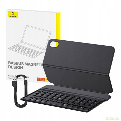 Etui z klawiaturą Baseus Brilliance Series na iPad mini 8.3'' (6 gen.) + kabel USB-C - czarne