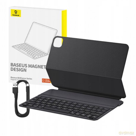 Etui z klawiaturą Baseus Brilliance Series na iPad Pro 12.9'' (2022/2021/2020/2019) + kabel USB-C - czarne
