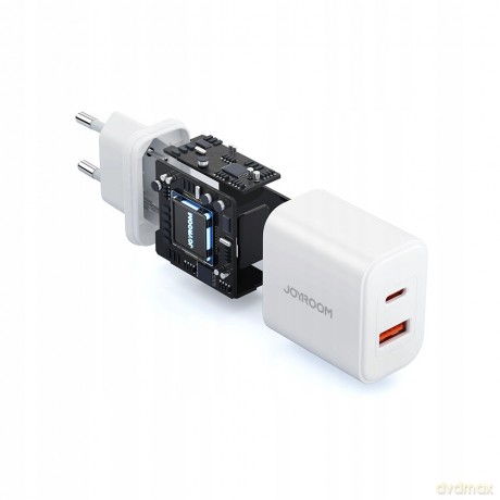 Ładowarka EU Joyroom JR-TCF05 20W USB-A USB-C + kabel USB-C - biała