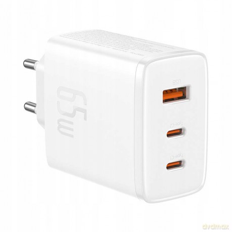 Ładowarka GaN Baseus Cube Pro 65W 2x USB-C USB-A - biała