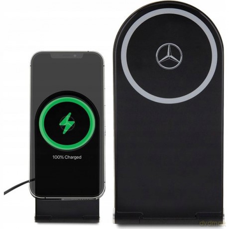 Ładowarka indukcyjna Mercedes Silver Stars MagSafe składana 2w1 15W - czarna