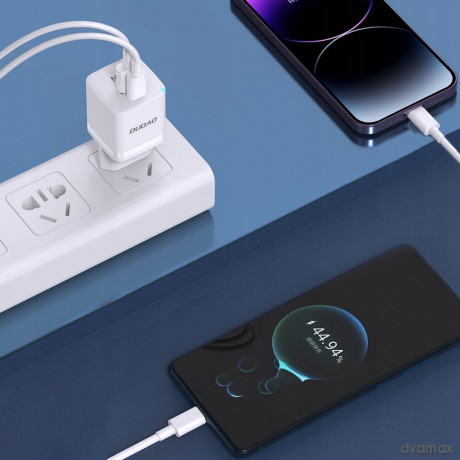 Ładowarka sieciowa GaN 33W PPS USB C/USB Dudao A13Pro - biała
