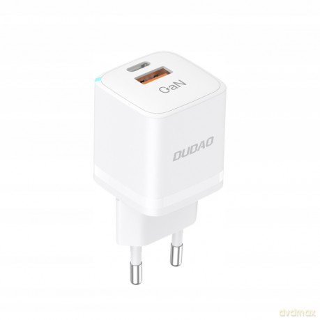 Ładowarka sieciowa GaN 33W PPS USB C/USB Dudao A13Pro - biała