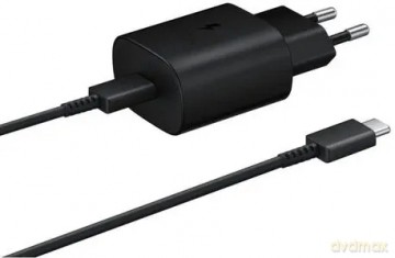 Ładowarka sieciowa GaN Samsung EP-T2510NBEGEU 25W SFC USB-C - czarna
