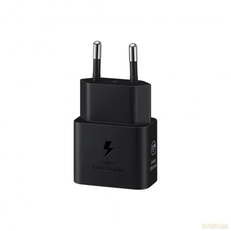 Ładowarka sieciowa GaN Samsung EP-T2510XBEGEU 25W SFC z kablem USB-C - czarna