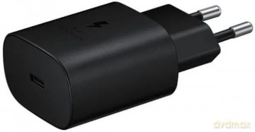 Ładowarka sieciowa GaN Samsung EP-T2510XBEGEU 25W SFC z kablem USB-C - czarna
