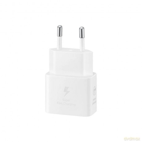 Ładowarka sieciowa GaN Samsung EP-T2510XWEGEU 25W SFC z kablem USB-C - biała