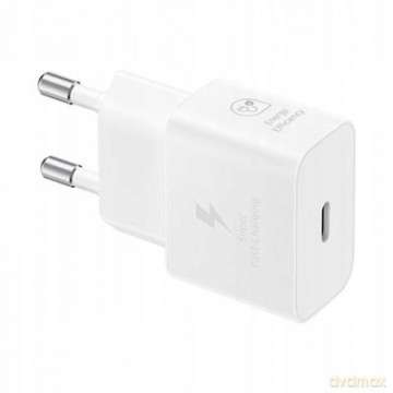 Ładowarka sieciowa GaN Samsung EP-T2510XWEGEU 25W SFC z kablem USB-C - biała