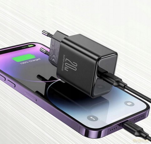Ładowarka sieciowa Joyroom JR-TCF06 USB-C PD 20W + kabel USB-C - czarna