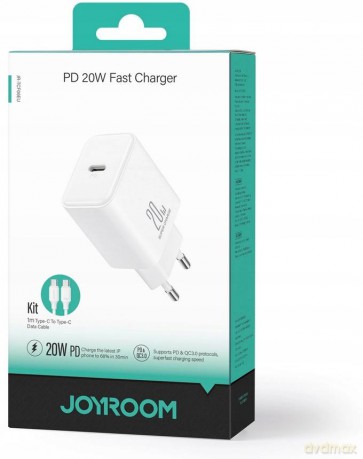 Ładowarka USB C 20W PD Joyroom JR-TCF06 - czarna