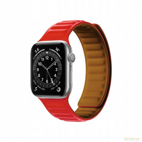 Magnetic Strap pasek do Watch 7/8/9 45mm magnetyczna opaska bransoleta bransoletka czerwony
