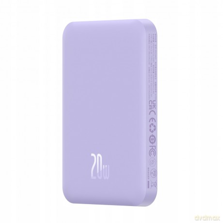 Mini powerbank Baseus 5000mAh 20W + kabel USB-C (20V/3A) - fioletowy