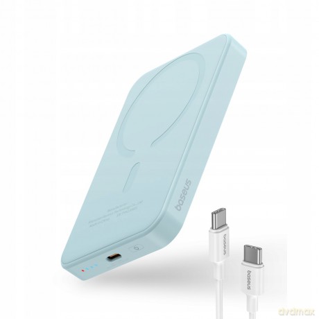 Mini powerbank Baseus 5000mAh 20W + kabel USB-C (20V/3A) - niebieski
