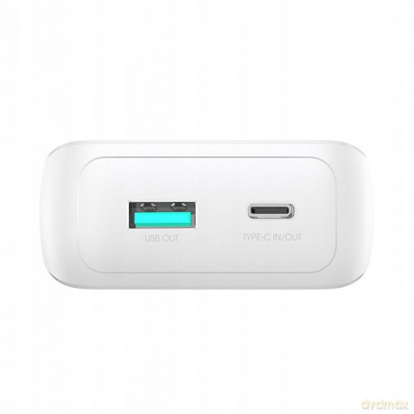 Mini powerbank Joyroom JR-PBC07 20000mAh 30W z kablami USB-C i Lightning - biały