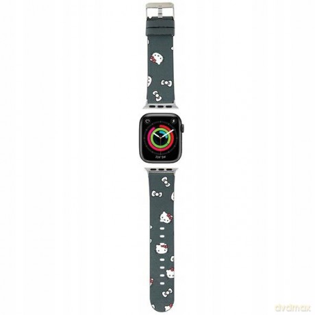 Pasek Hello Kitty Heads & Bows Pattern na Apple Watch 38/40/41mm - czarny