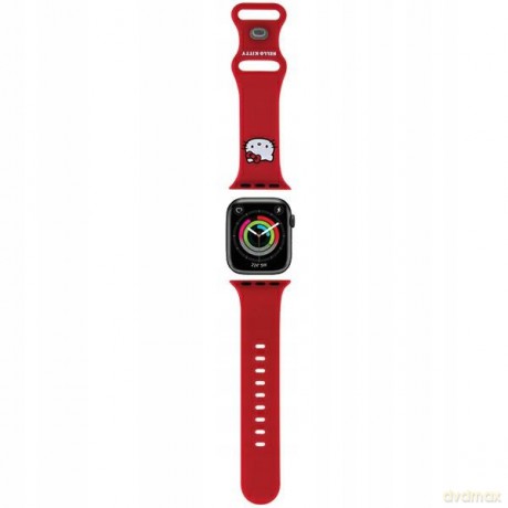 Pasek Hello Kitty Silicone Kitty Head na Apple Watch 38/40/41mm - czerwony