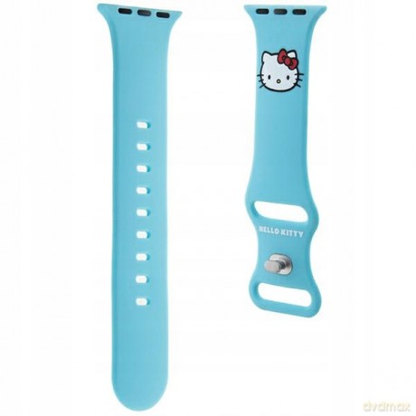 Pasek Hello Kitty Silicone Kitty Head na Apple Watch 38/40/41mm - niebieski