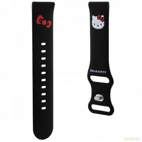 Pasek Hello Kitty Silicone Kitty Head uniwersalny 20mm - czarny
