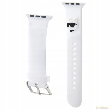 Pasek Karl Lagerfeld 3D Rubber Choupette Heads na Apple Watch 38/40/41mm - biały