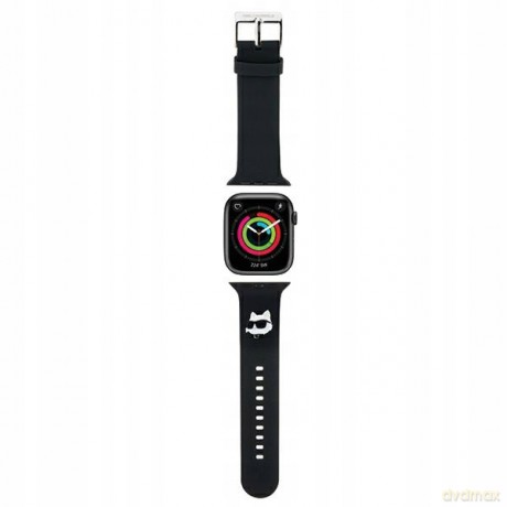 Pasek Karl Lagerfeld 3D Rubber Choupette Heads na Apple Watch 38/40/41mm - czarny