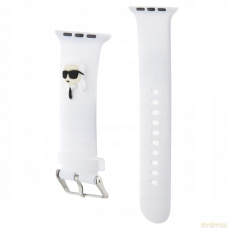 Pasek Karl Lagerfeld 3D Rubber Karl Head na Apple Watch 38/40/41mm - biały