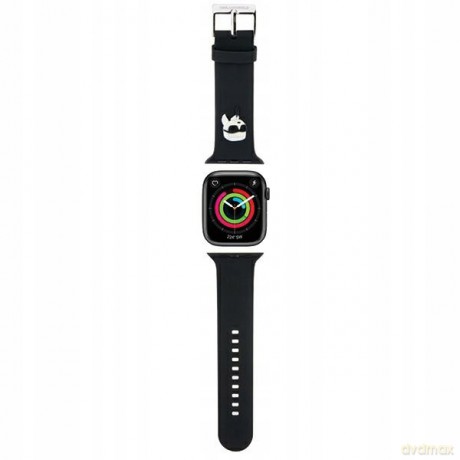 Pasek Karl Lagerfeld 3D Rubber Karl Head na Apple Watch 38/40/41mm - czarny