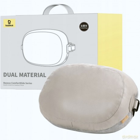 Poduszka Baseus ComfortRide Series na zagłówek samochodowy z 2 materiałami - beżowa