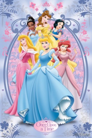 Disney Księżniczki (Metallic Signature Poster) [PLAKAT]