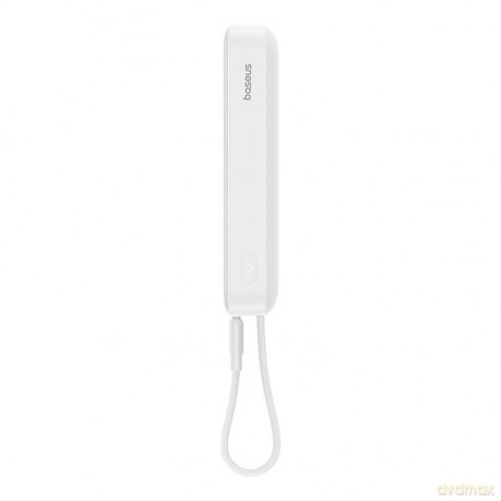Powerbank Baseus Magnetic Mini MagSafe 10000mAh 20W z wbudowanym kablem Lightning - biały + kabel Baseus Simple Series USB-C - USB-C 60W 0.3m