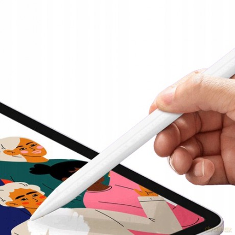 Rysik z aktywną końcówką Baseus Smooth Writing 2 Overseas Edition do iPad z wymienną końcówką - biały