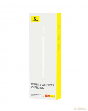 Rysik z aktywną końcówką Baseus Smooth Writing 2 Overseas Edition do iPad z wymienną końcówką - biały