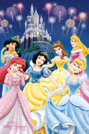 Disney Księżniczki Glamour [PLAKAT]
