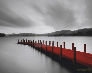 Długi Drewniany Pomost - Red [PLAKAT]