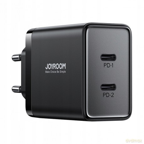 Szybka ładowarka Joyroom JR-TCF09 2x USB-C 40W - czarna