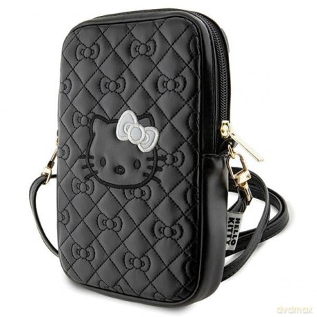 Torebka Hello Kitty Quilted Bows Strap - czarna