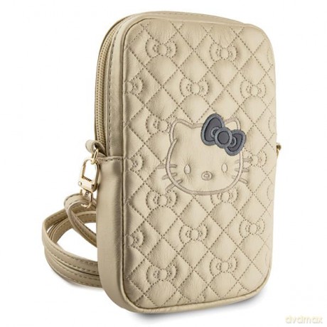 Torebka Hello Kitty Quilted Bows Strap - złota