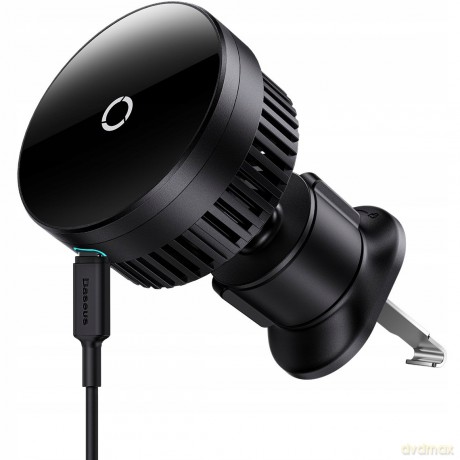 Uchwyt samochodowy Baseus MagPro Series z ładowarką indukcyjną 15W na kratkę nawiewu - czarny